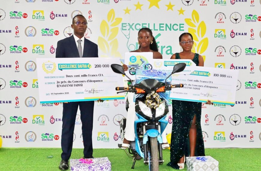 Mlle AGNANOU et M. ODJOKOTO, Lauréats de la 7e Édition du Concours Excellence DAFRA